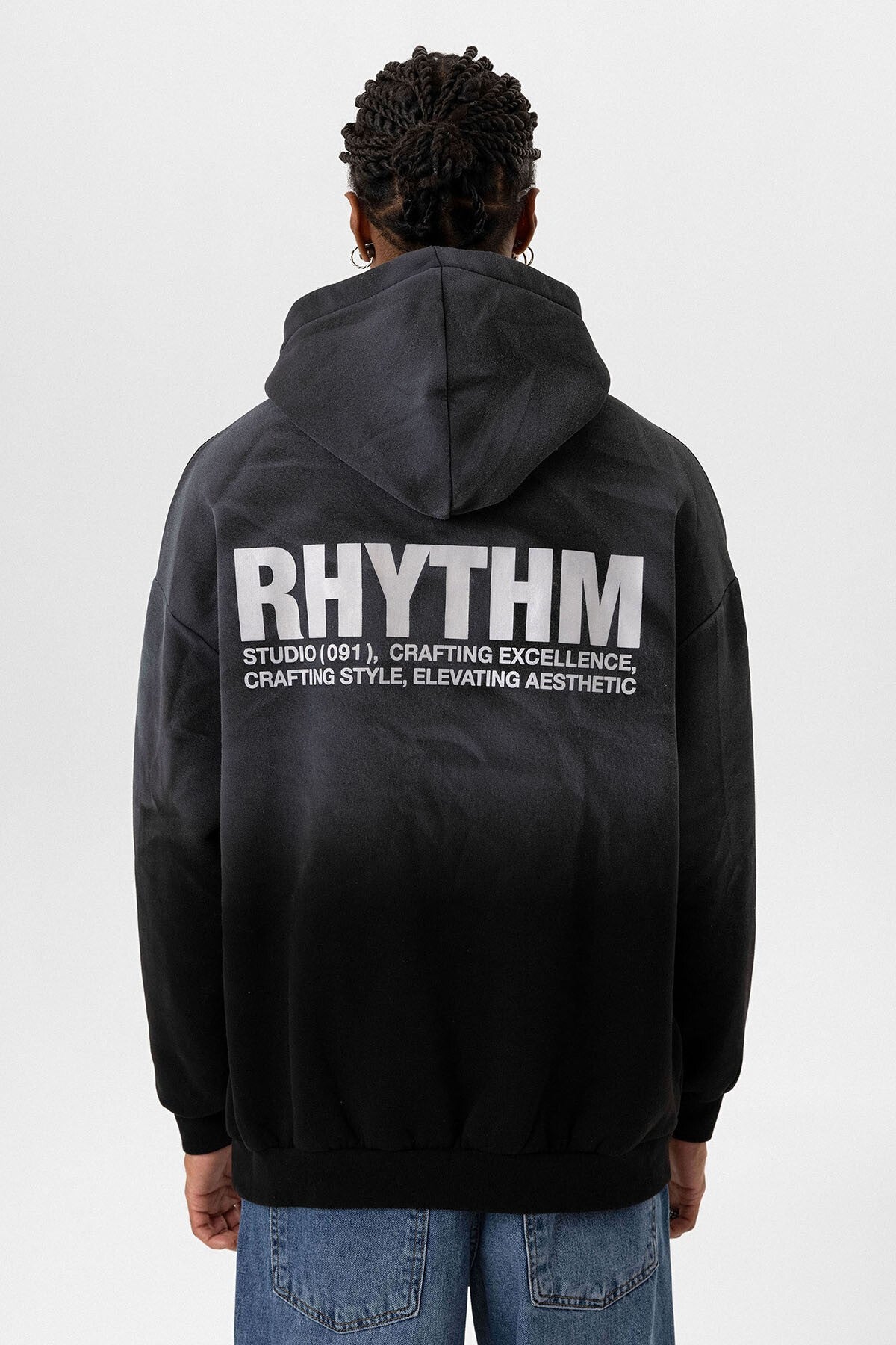 Oversized Hooded Sweatshirt with Back Print