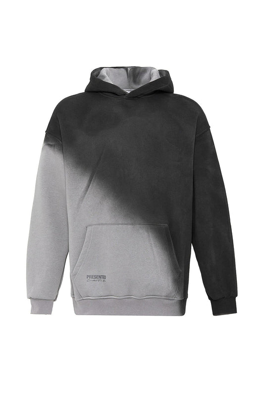 Oversized Hooded Sweatshirt with Color Gradient