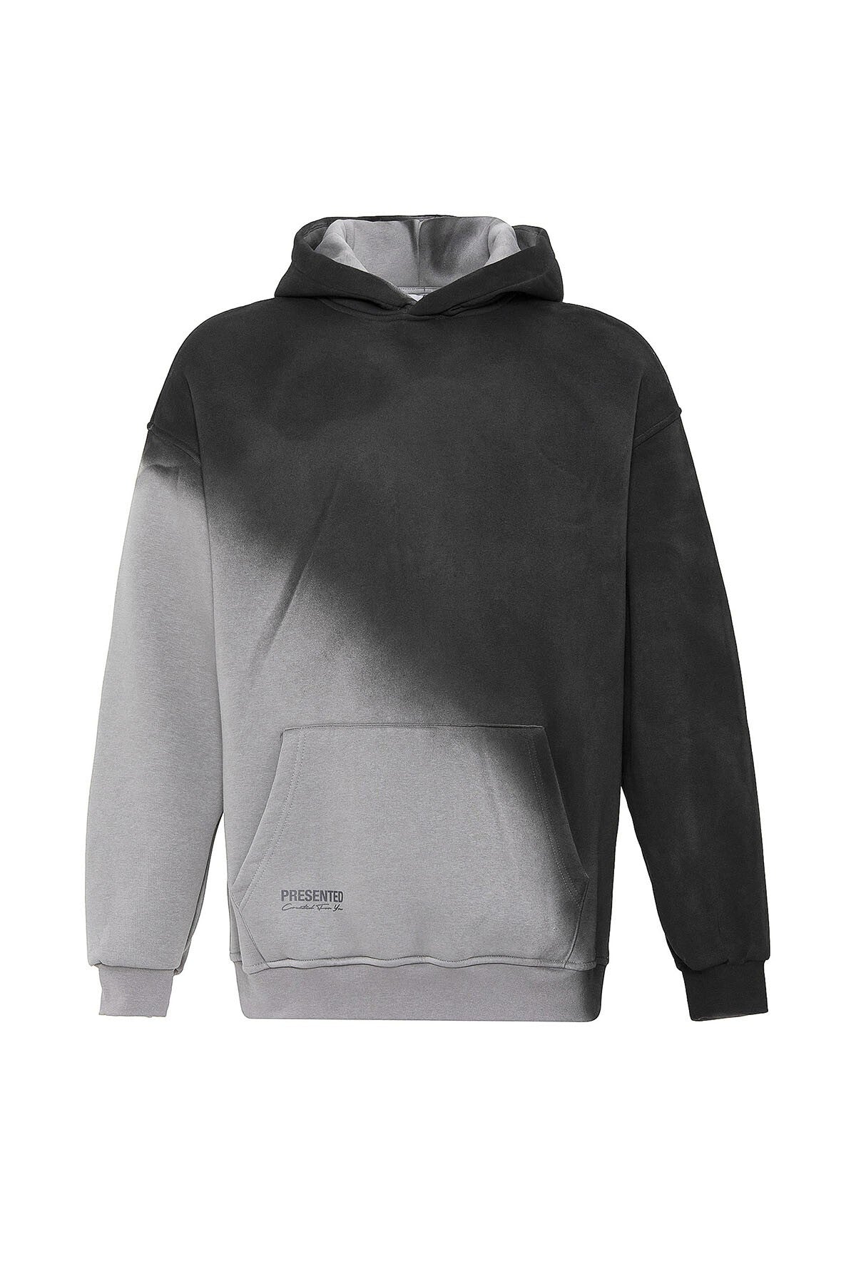 Oversized Hooded Sweatshirt with Color Gradient