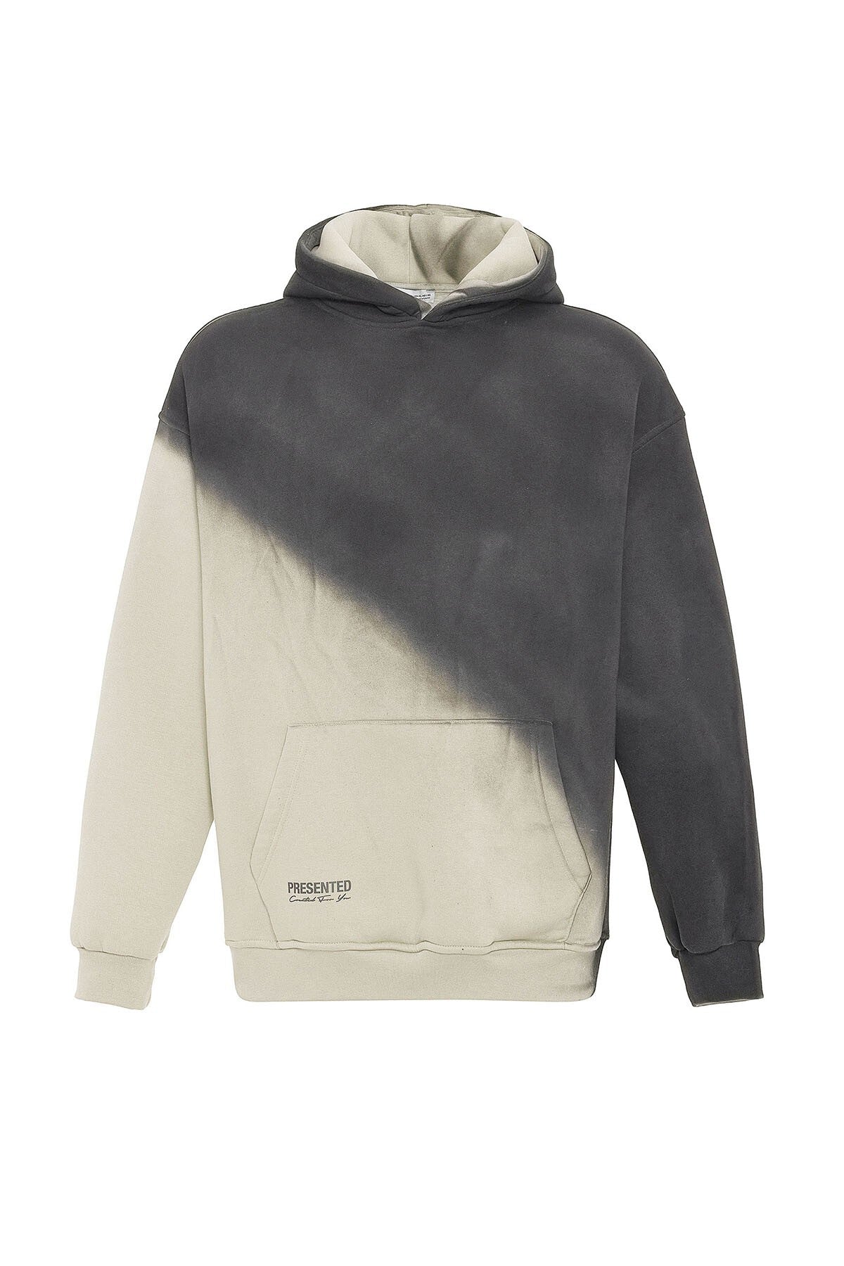 Oversized Hooded Sweatshirt with Color Gradient