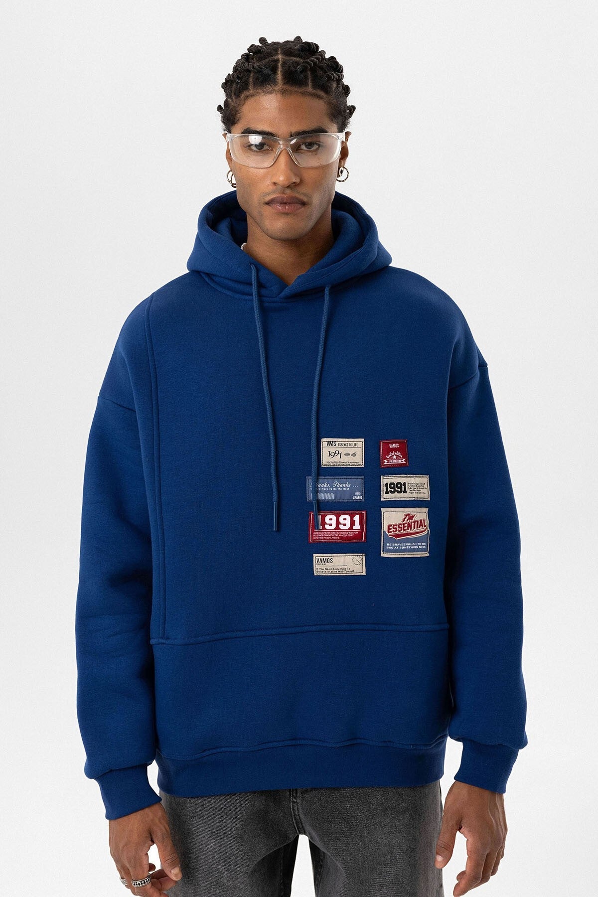 Oversized Sweatshirt with Detailed Label