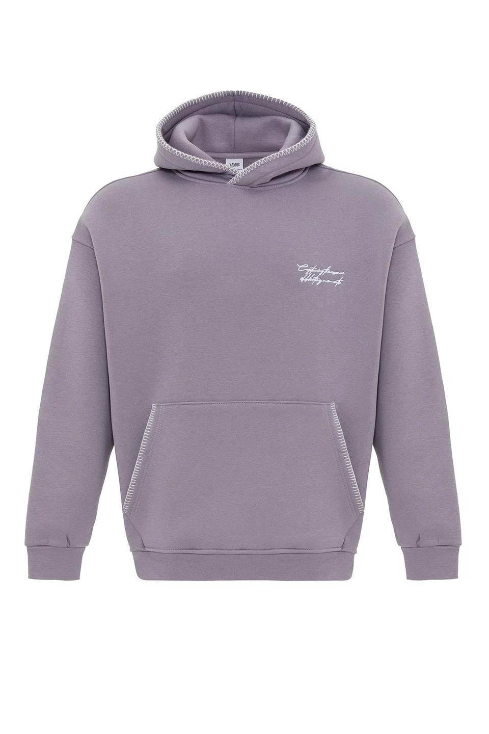 Printed Oversized Hooded Sweatshirt