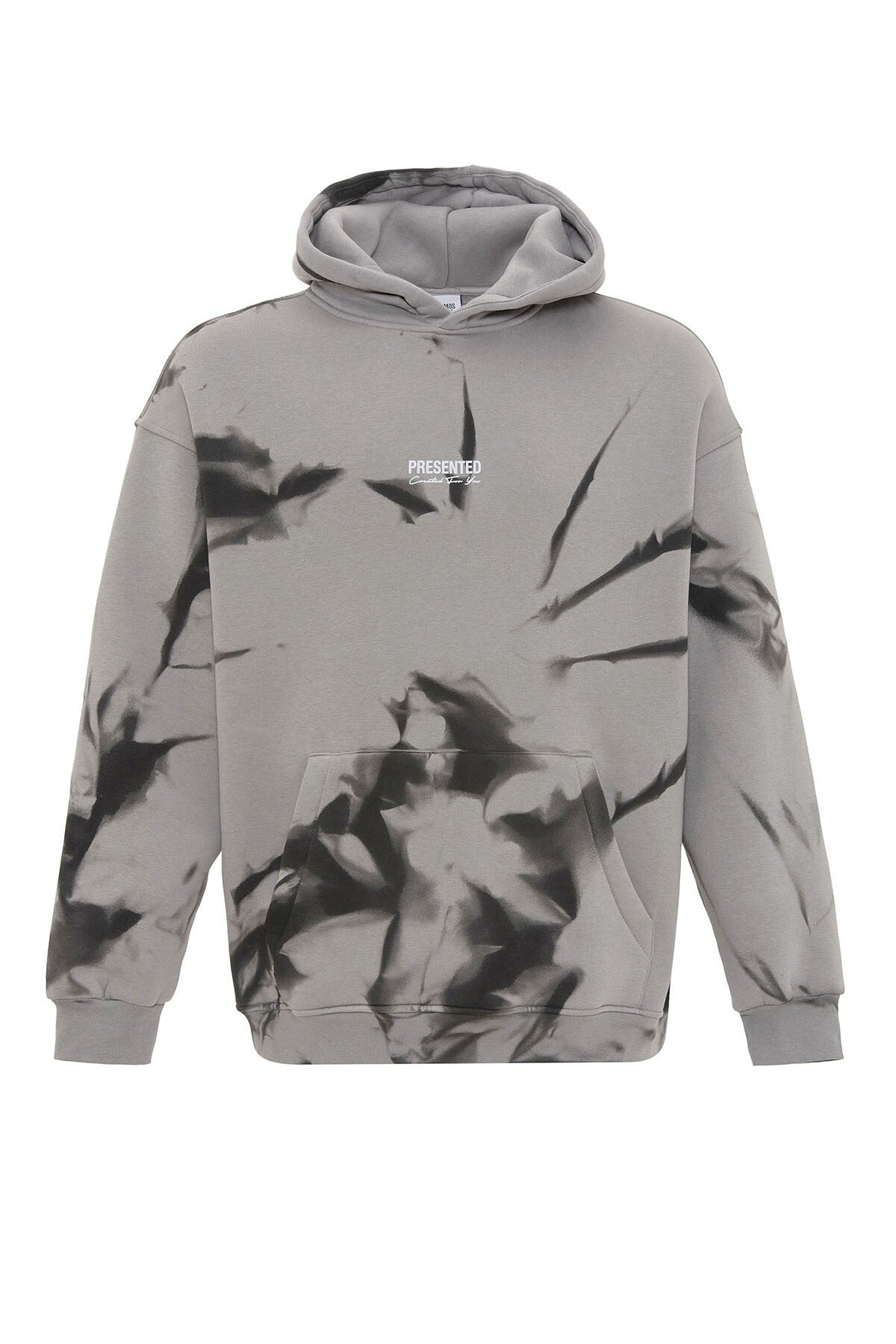 Color-Detailed Oversized Hooded Sweatshirt
