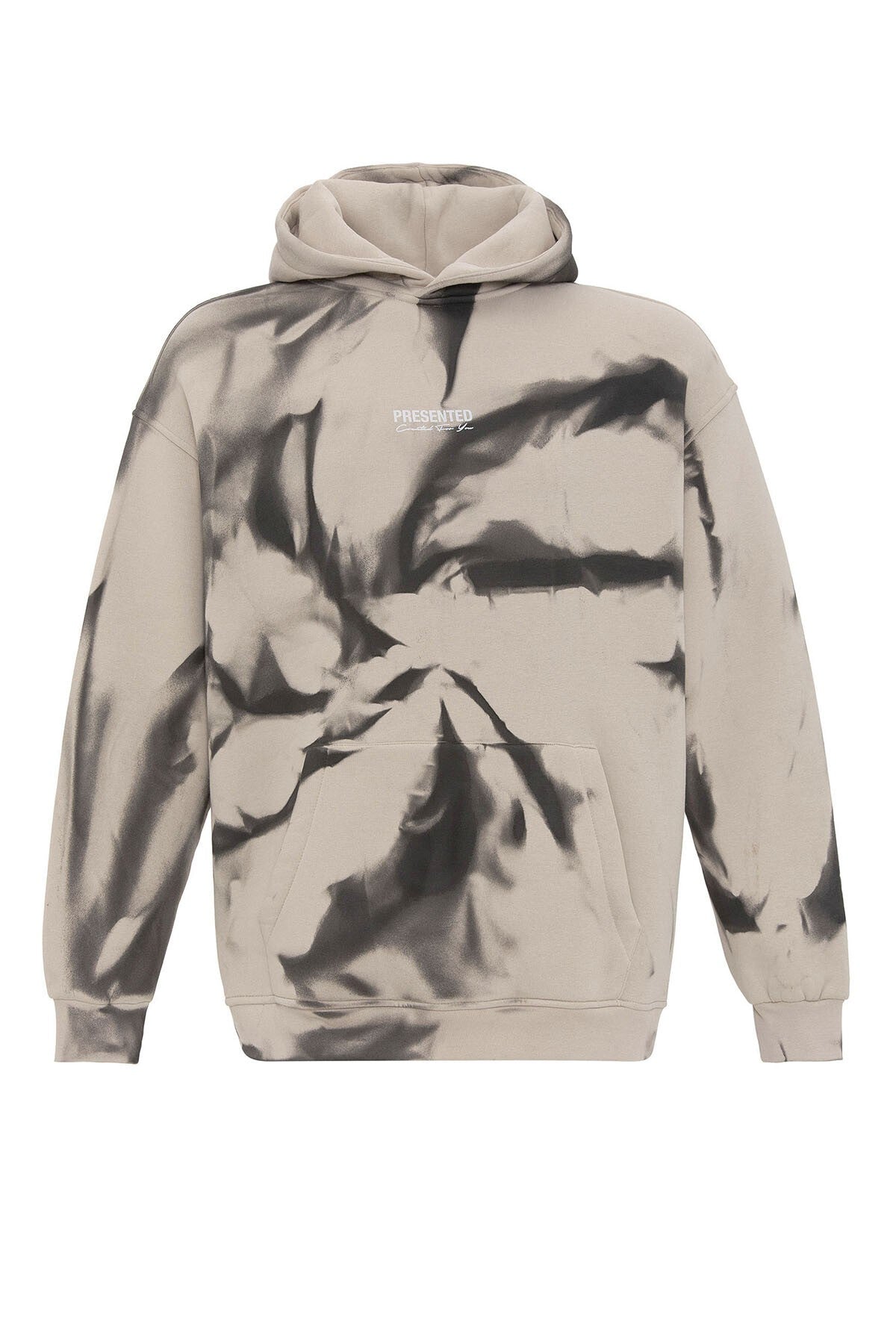 Color-Detailed Oversized Hooded Sweatshirt