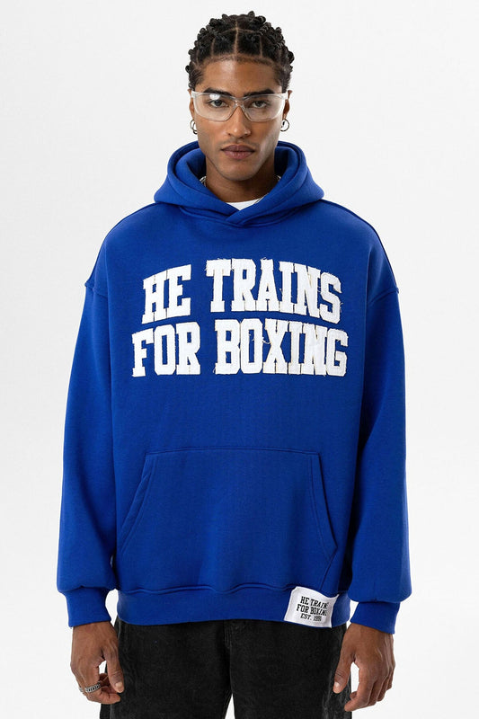 Oversized Hooded Sweatshirt with Printed Design