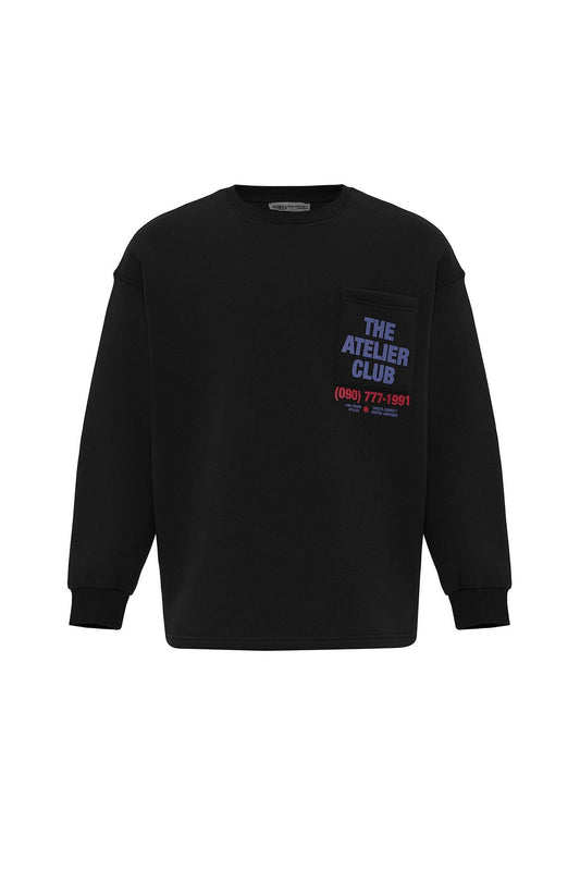 Oversized Sweatshirt with Printed Design