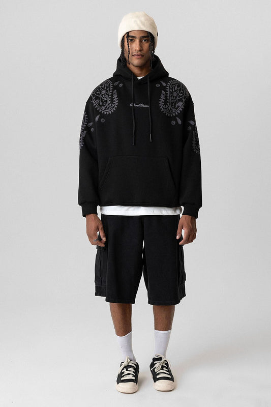 Patterned Oversized Sweatshirt