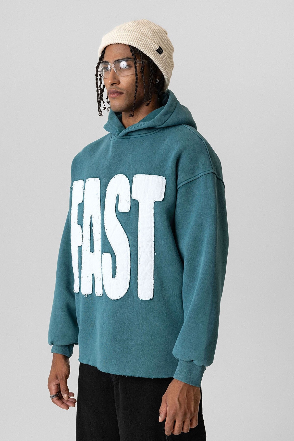 Pre-Washed Oversized Hooded Sweatshirt V10-50