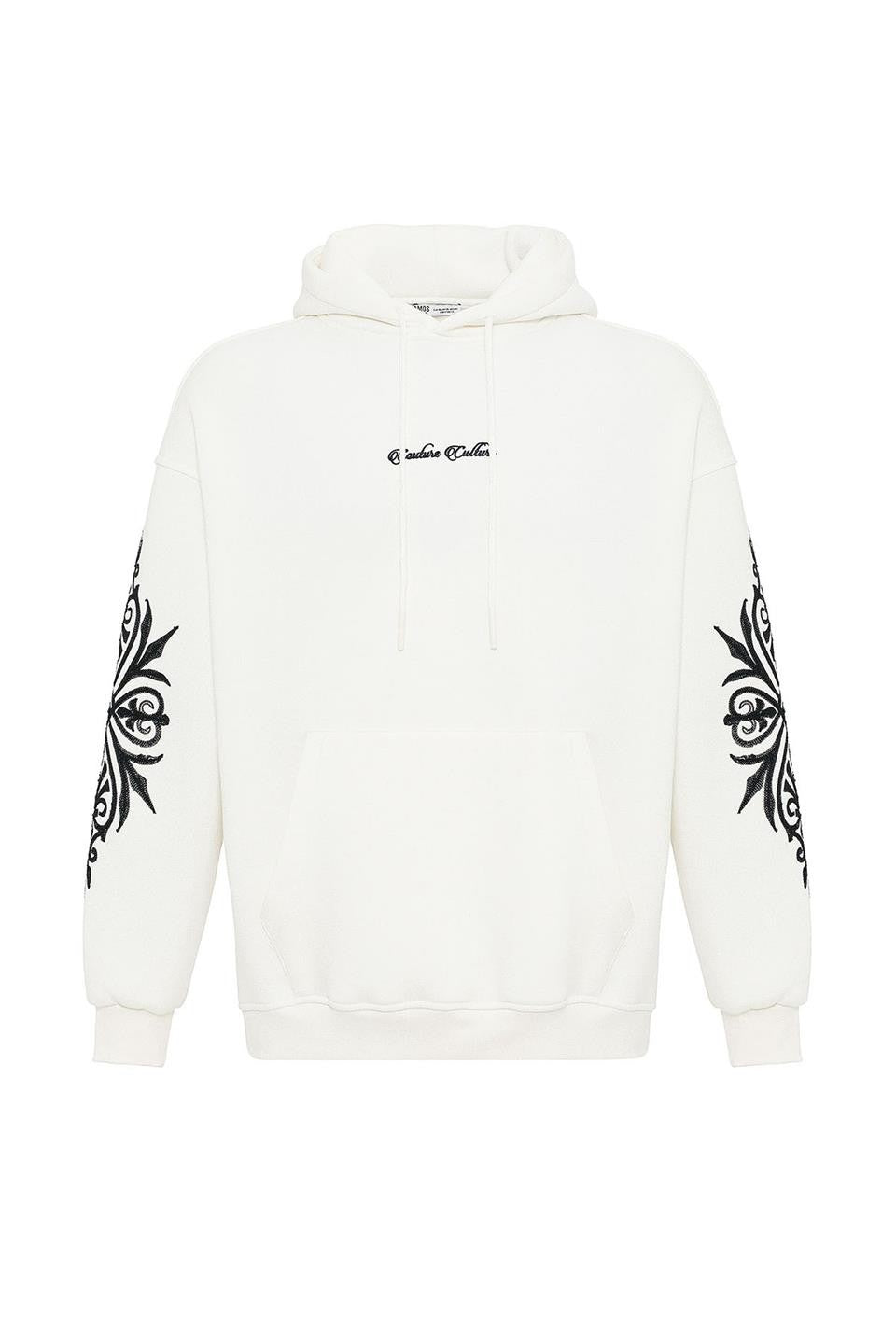 Patterned Oversized Sweatshirt