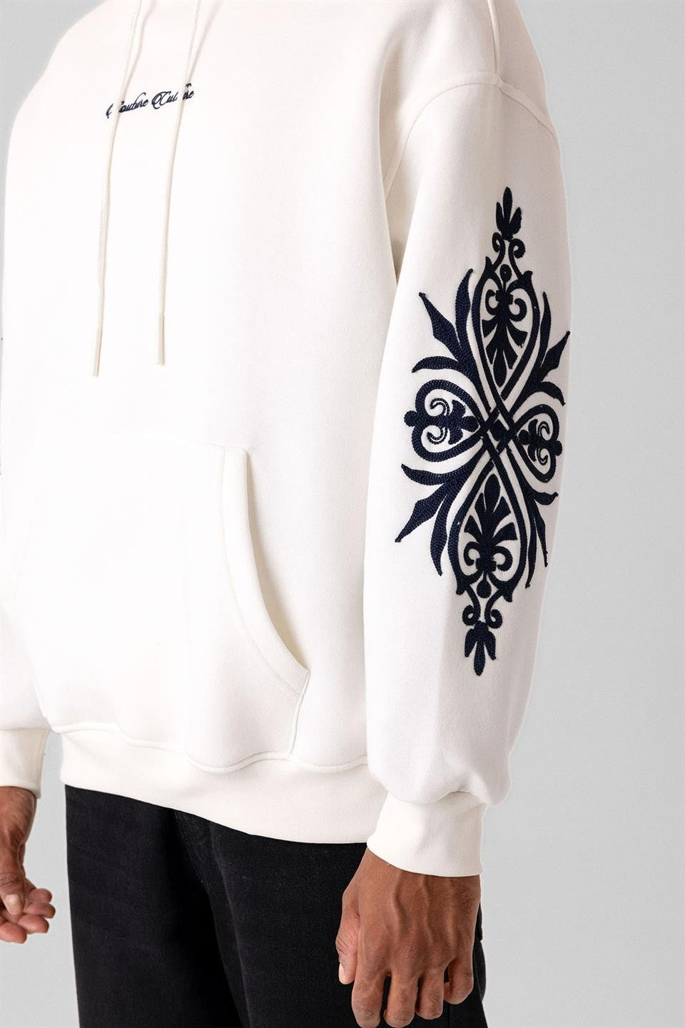Patterned Oversized Sweatshirt
