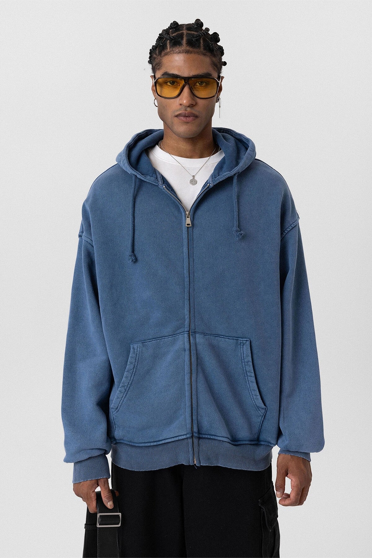 Premium Pre-Washed Oversized Sweatshirt with Zipper