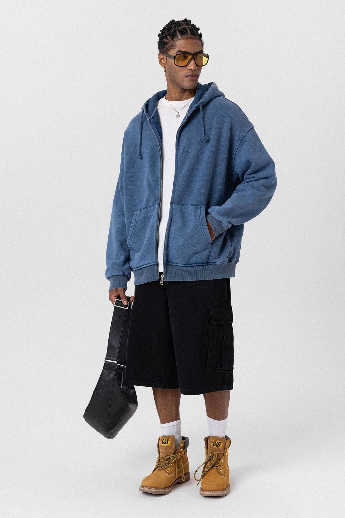 Premium Pre-Washed Oversized Sweatshirt with Zipper