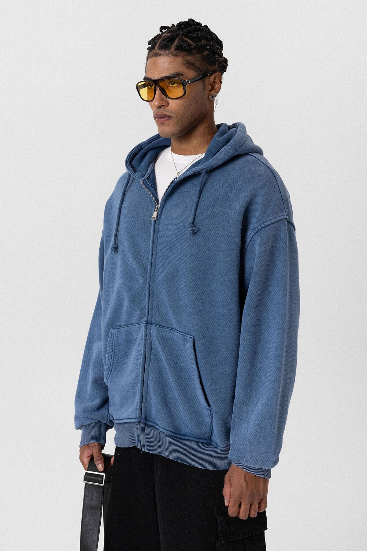 Premium Pre-Washed Oversized Sweatshirt with Zipper