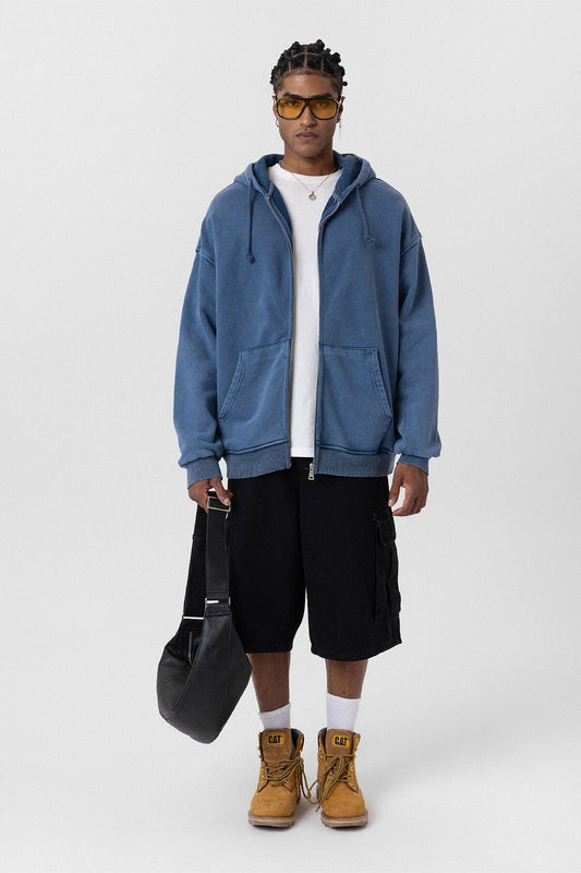 Premium Pre-Washed Oversized Sweatshirt with Zipper