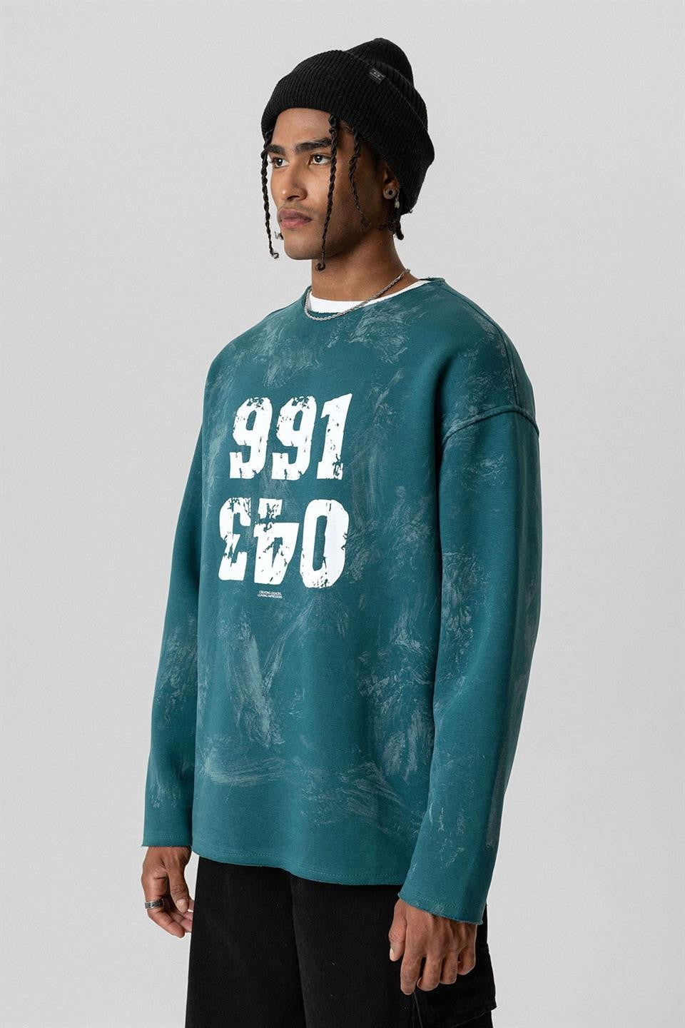 Printed Oversized Sweatshirt