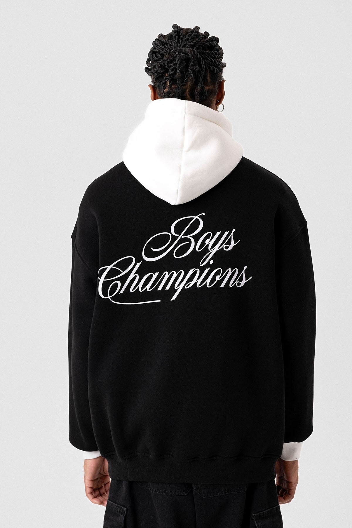 Printed Oversized Hooded Sweatshirt