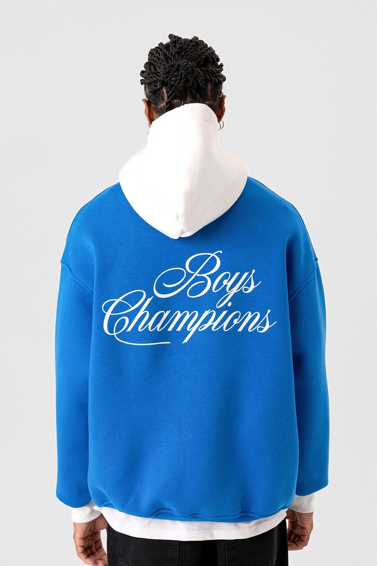 Printed Oversized Hooded Sweatshirt