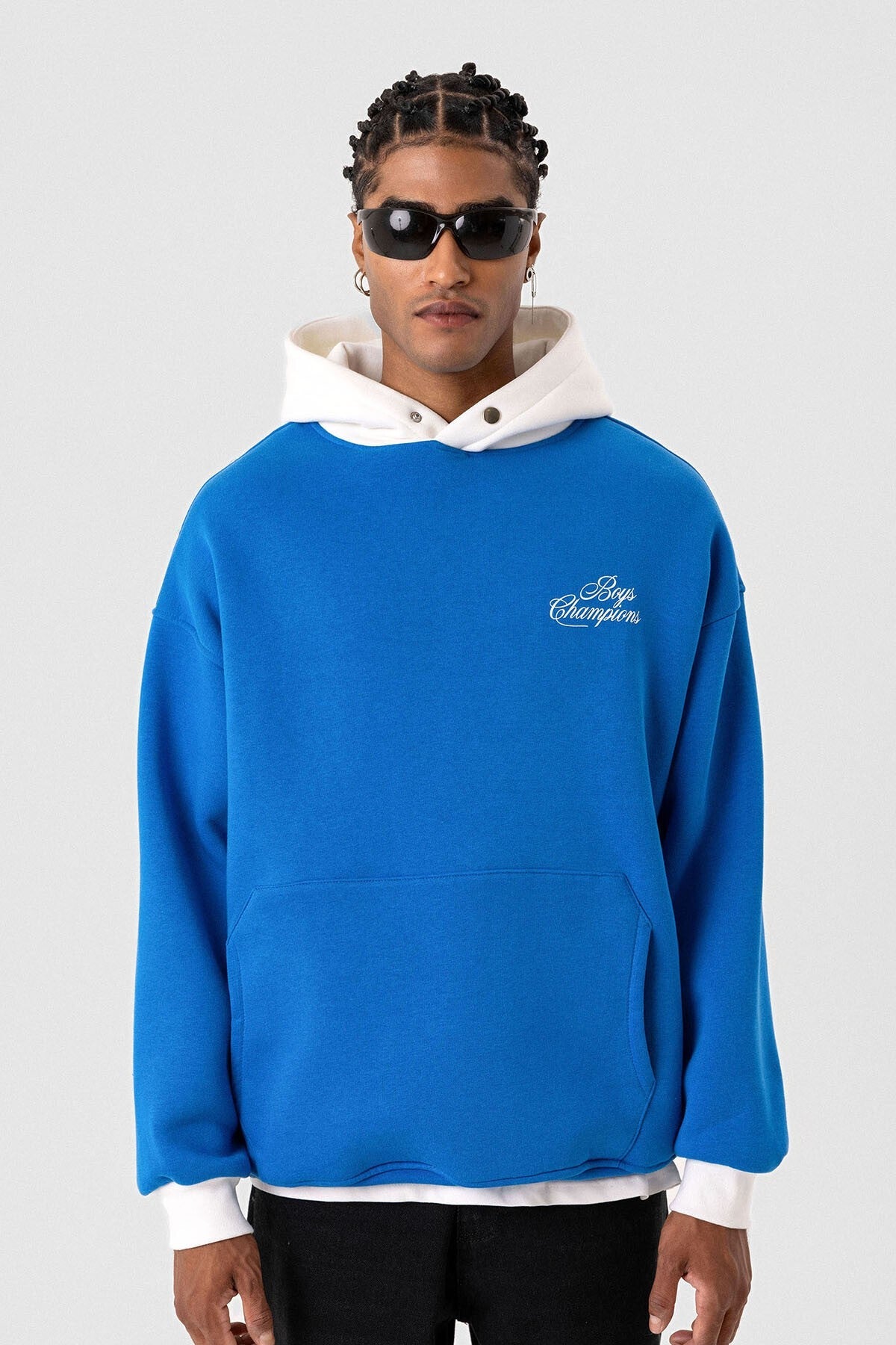 Printed Oversized Hooded Sweatshirt