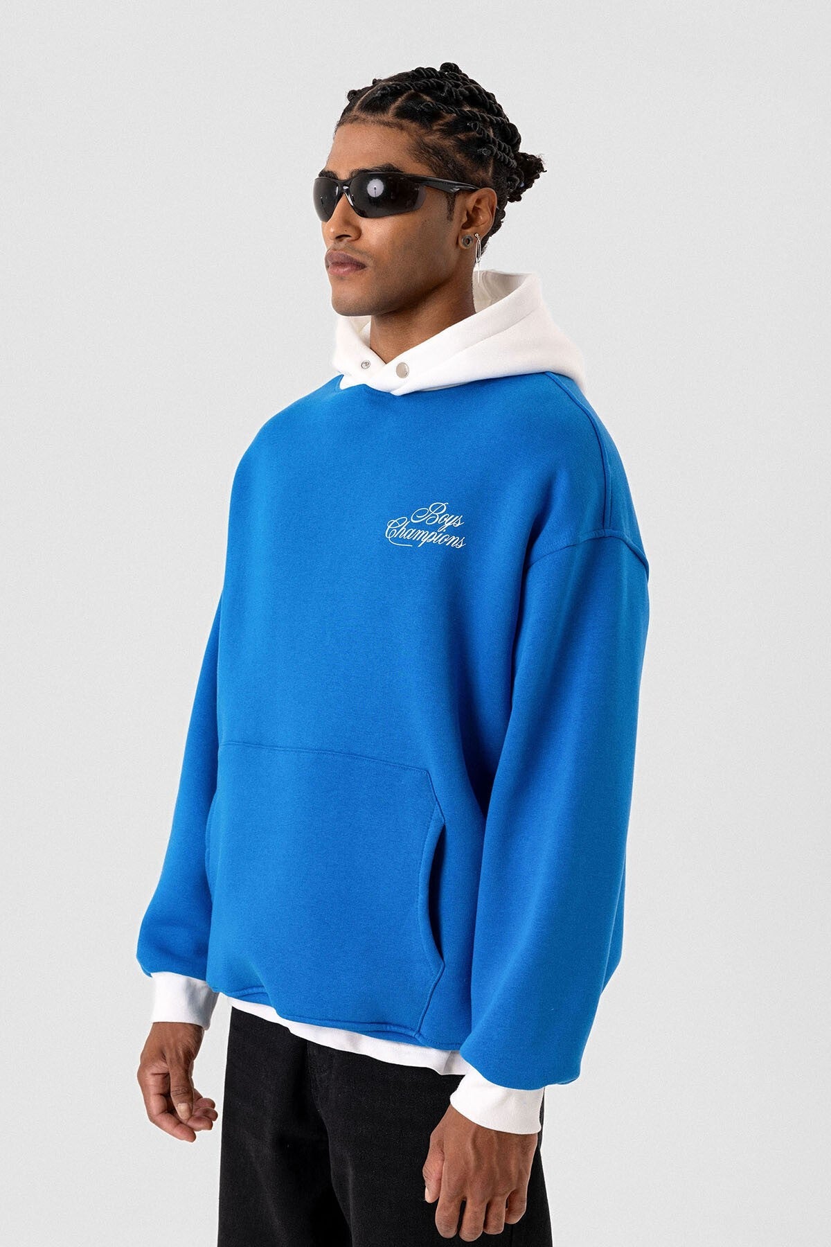 Printed Oversized Hooded Sweatshirt