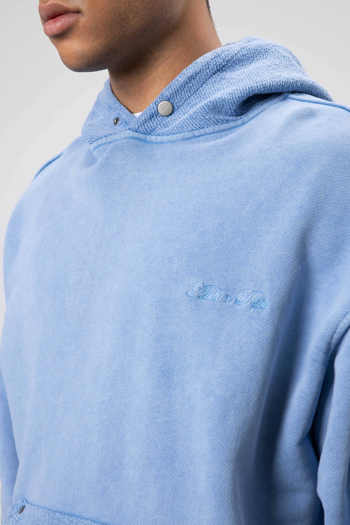 Oversized Washed Printed Hooded Sweatshirt