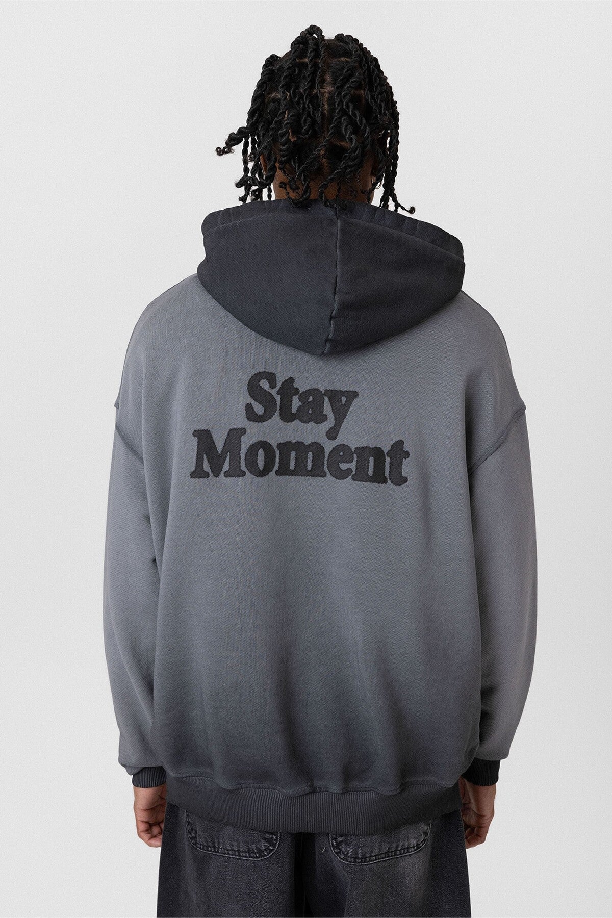 Premium Washed, Printed, Oversized Hooded Sweatshirt