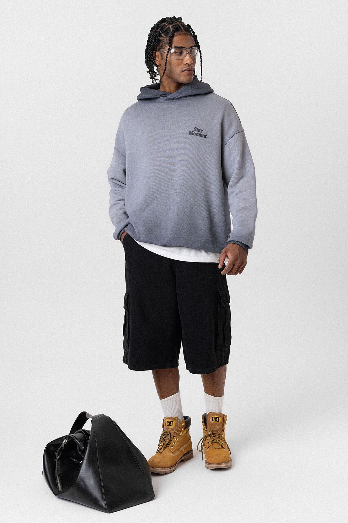 Premium Washed, Printed, Oversized Hooded Sweatshirt