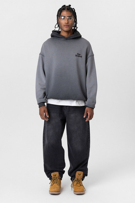 Premium Washed, Printed, Oversized Hooded Sweatshirt