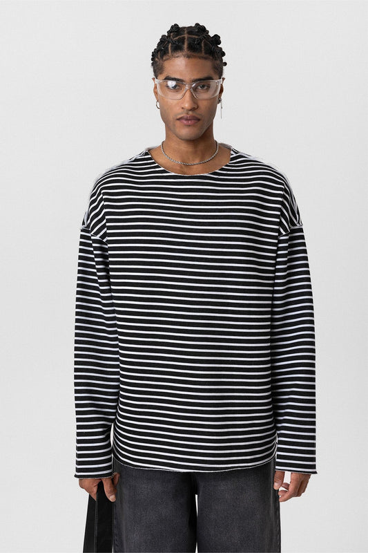 Oversized Sweatshirt with Collar Detail
