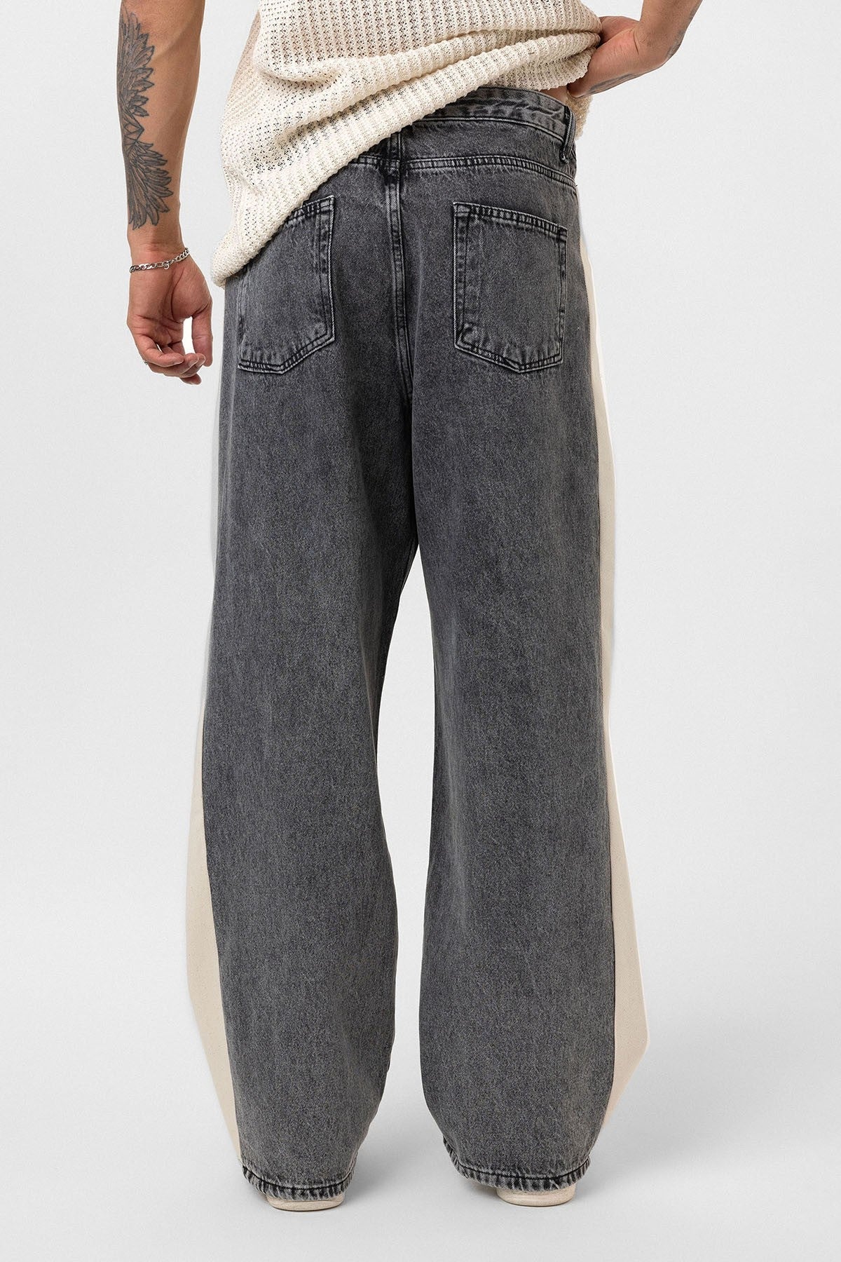 Baggy-Fit Jeans with Side Stripes