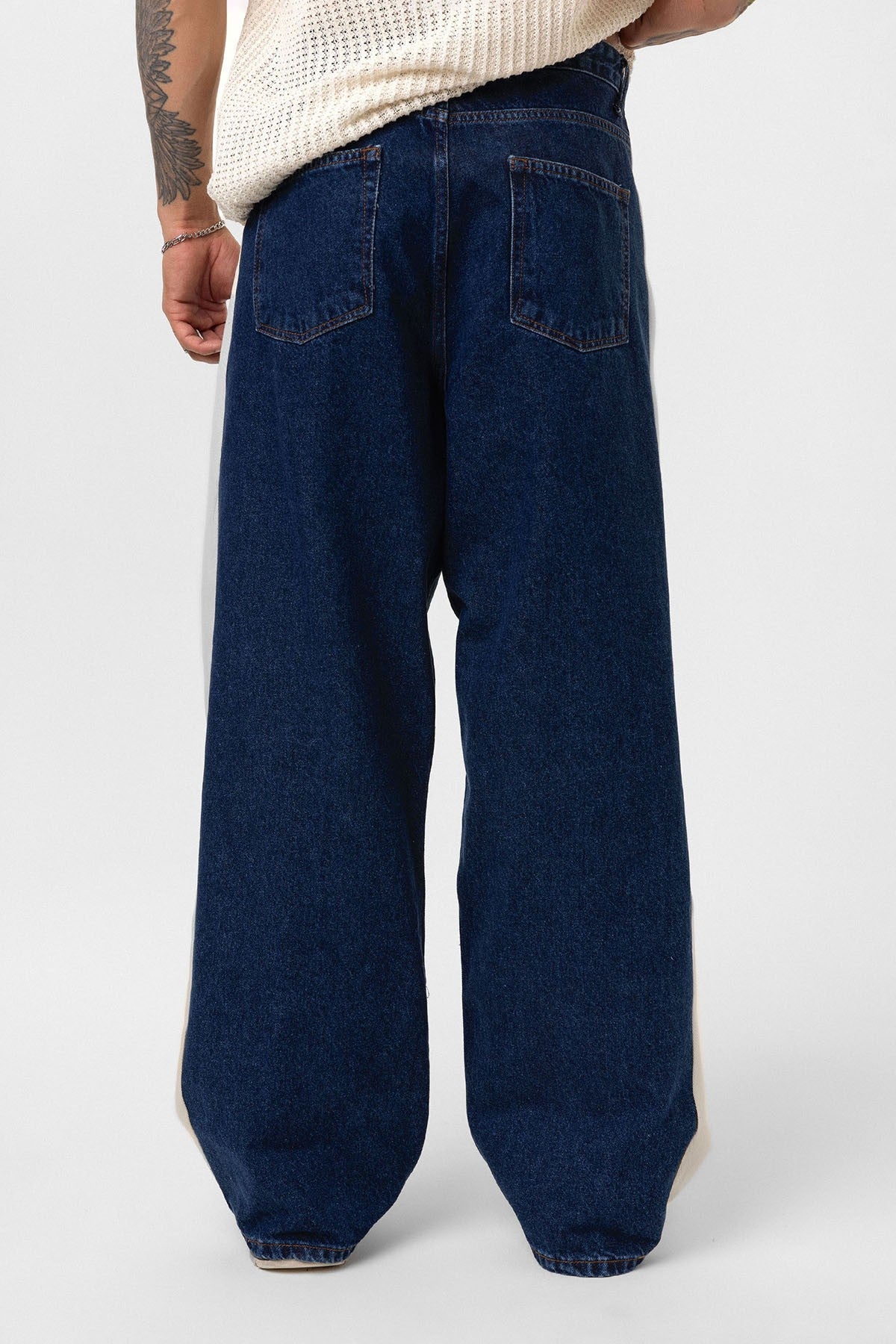 Baggy-Fit Jeans with Side Stripes