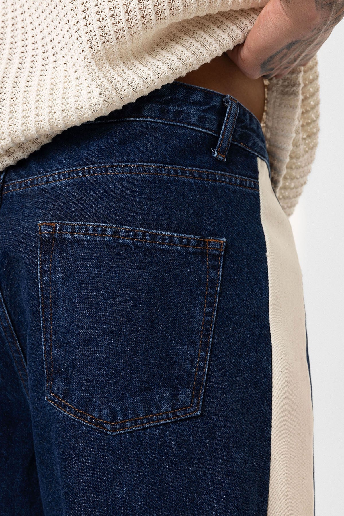 Baggy-Fit Jeans with Side Stripes
