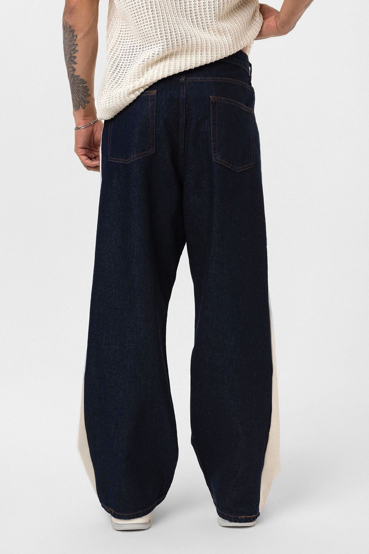 Baggy-Fit Jeans with Side Stripes