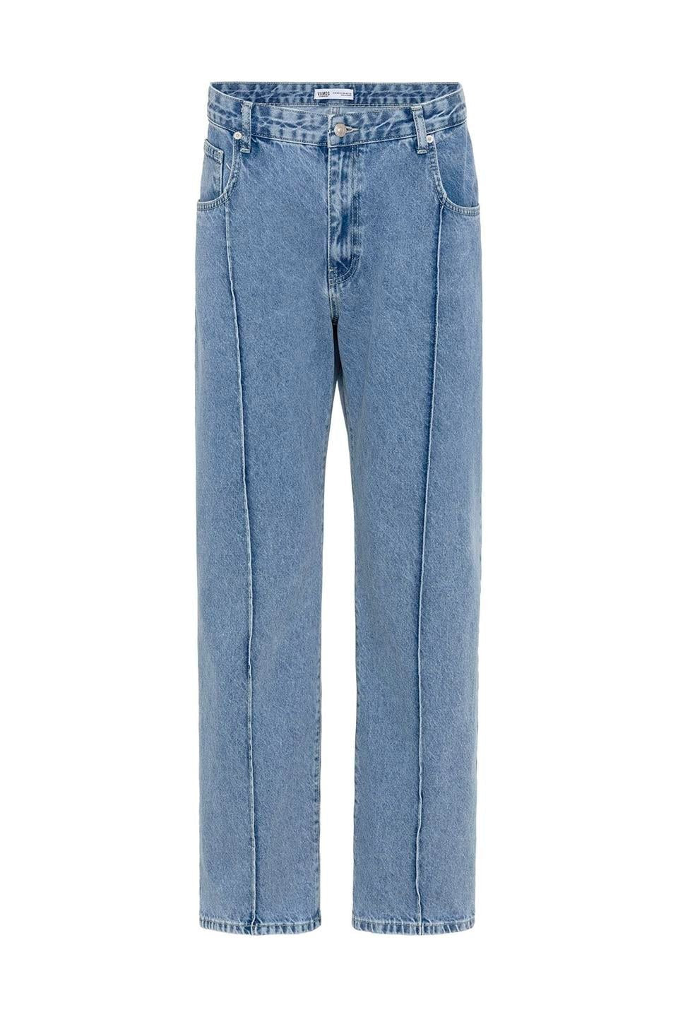 Stitched-Detail Relaxed-Fit Jeans
