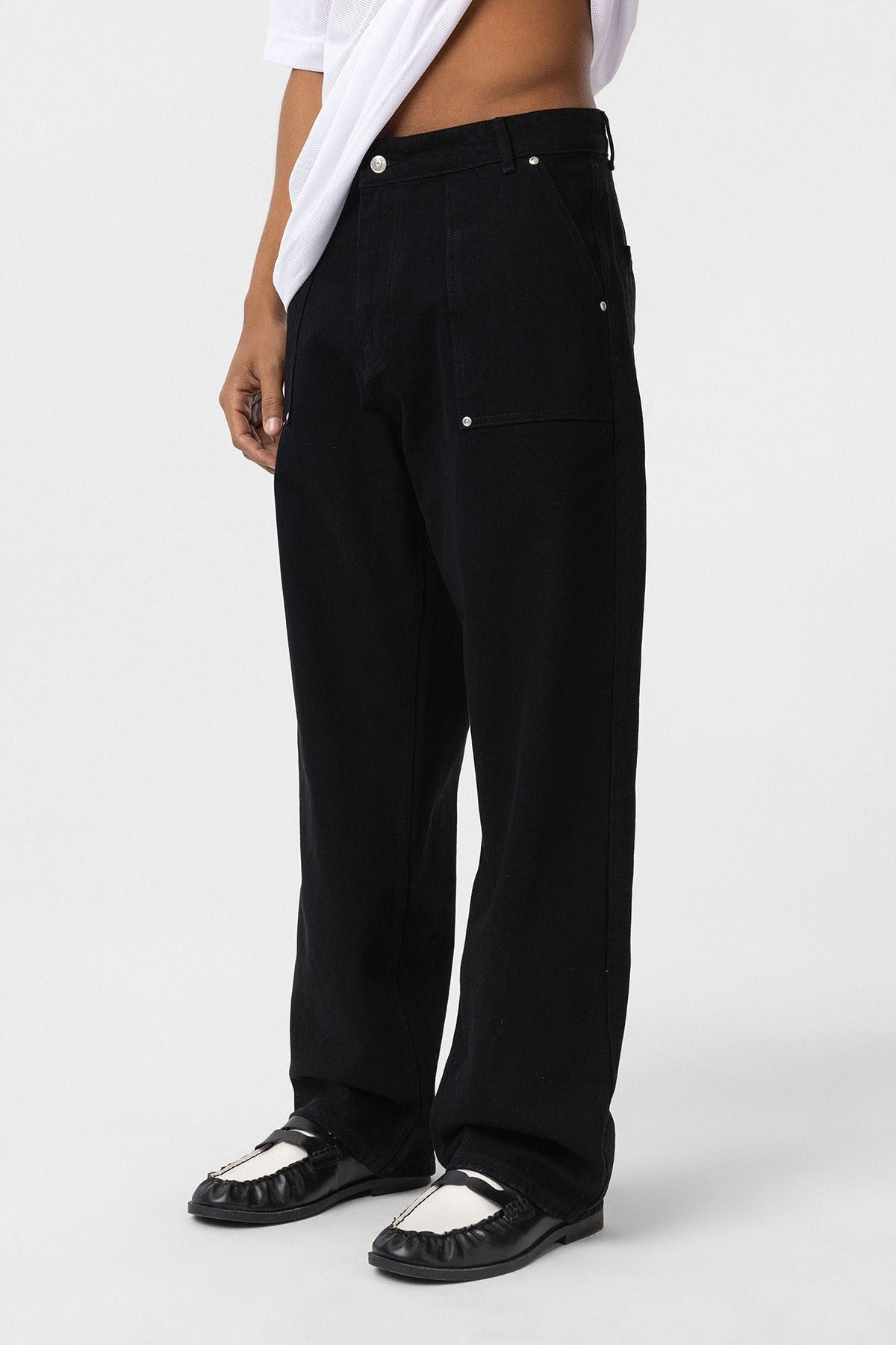Baggy-Fit Jeans with Detailed Pockets
