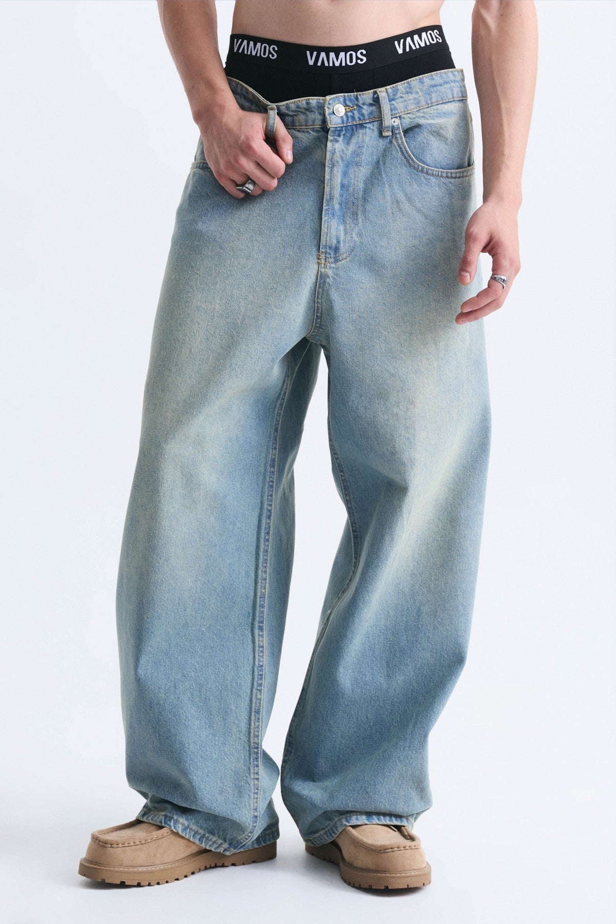 New Baggy Washed Jeans