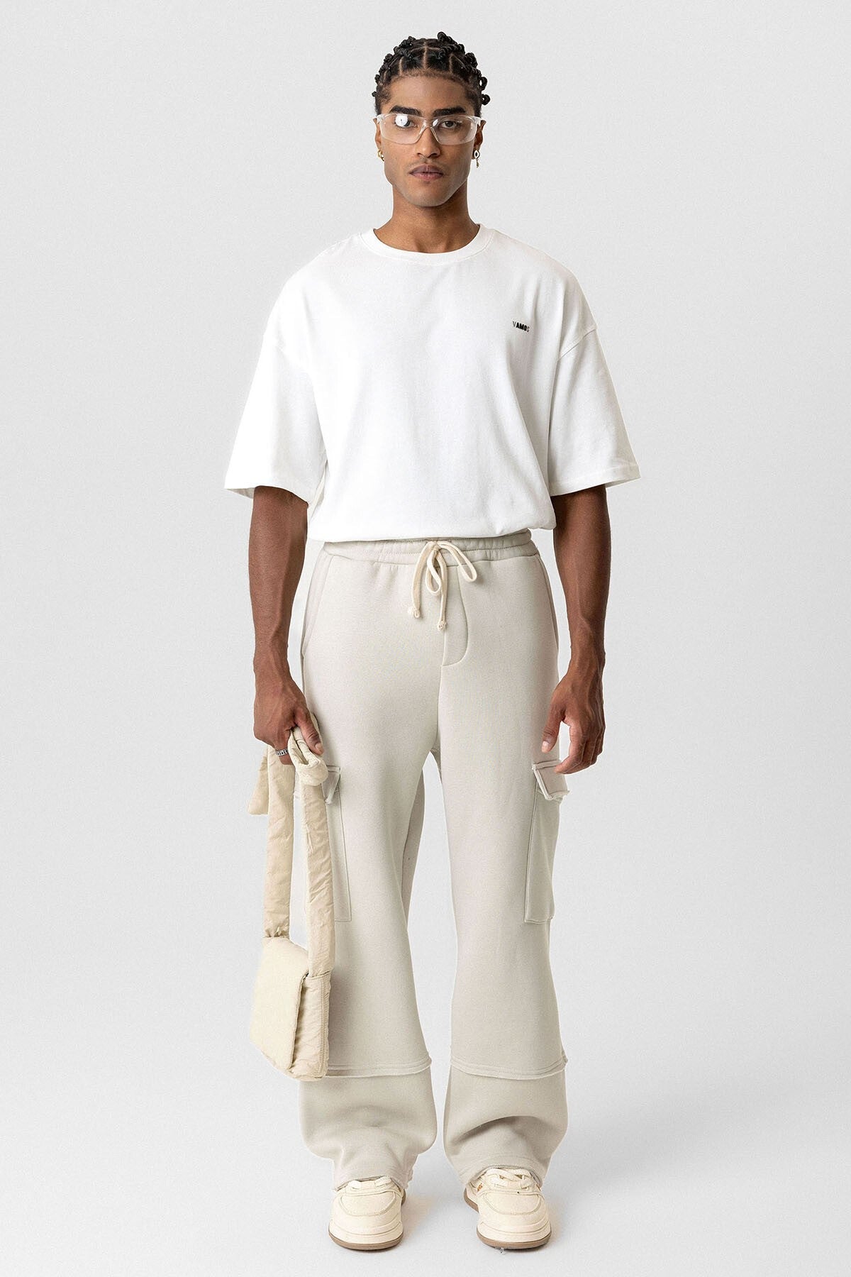 Basic Baggy Sweatpants with Cargo Pockets