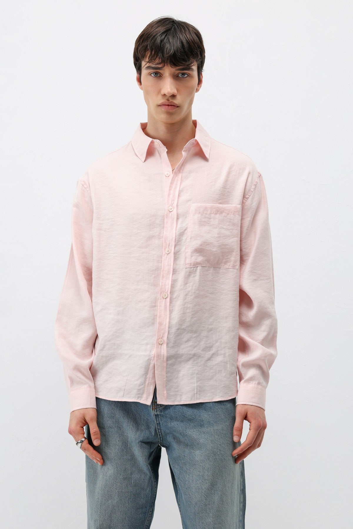 Oversized Shirt with Pockets Made of Modal Fabric