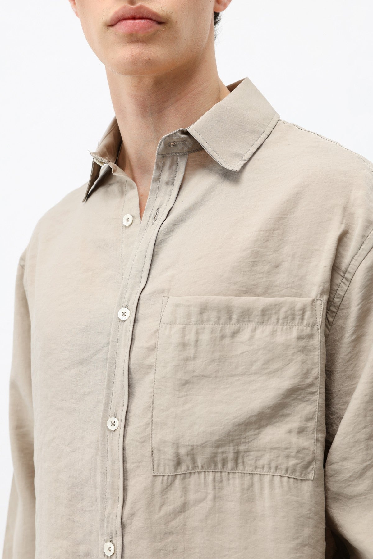 Oversized Shirt with Pockets Made of Modal Fabric