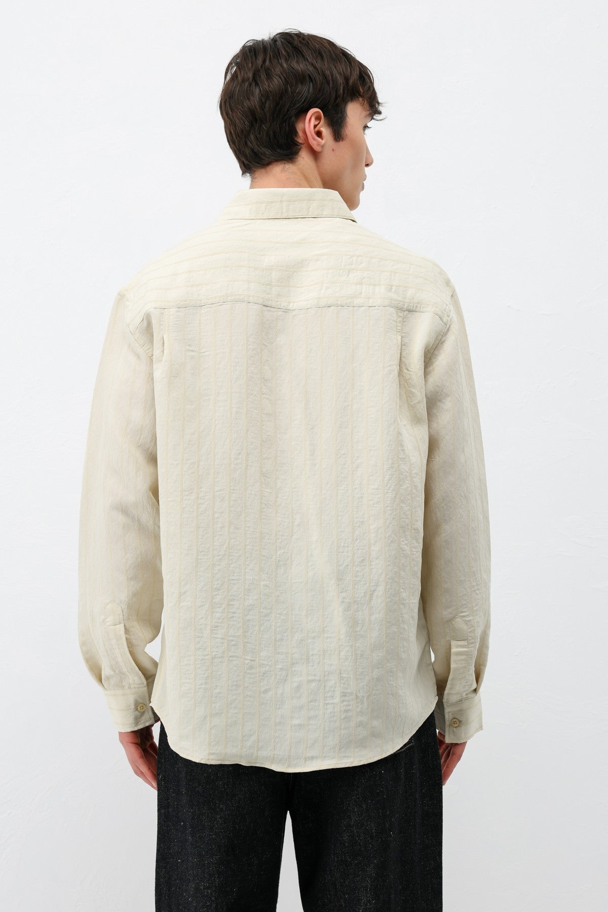 Oversized Striped Modal Shirt