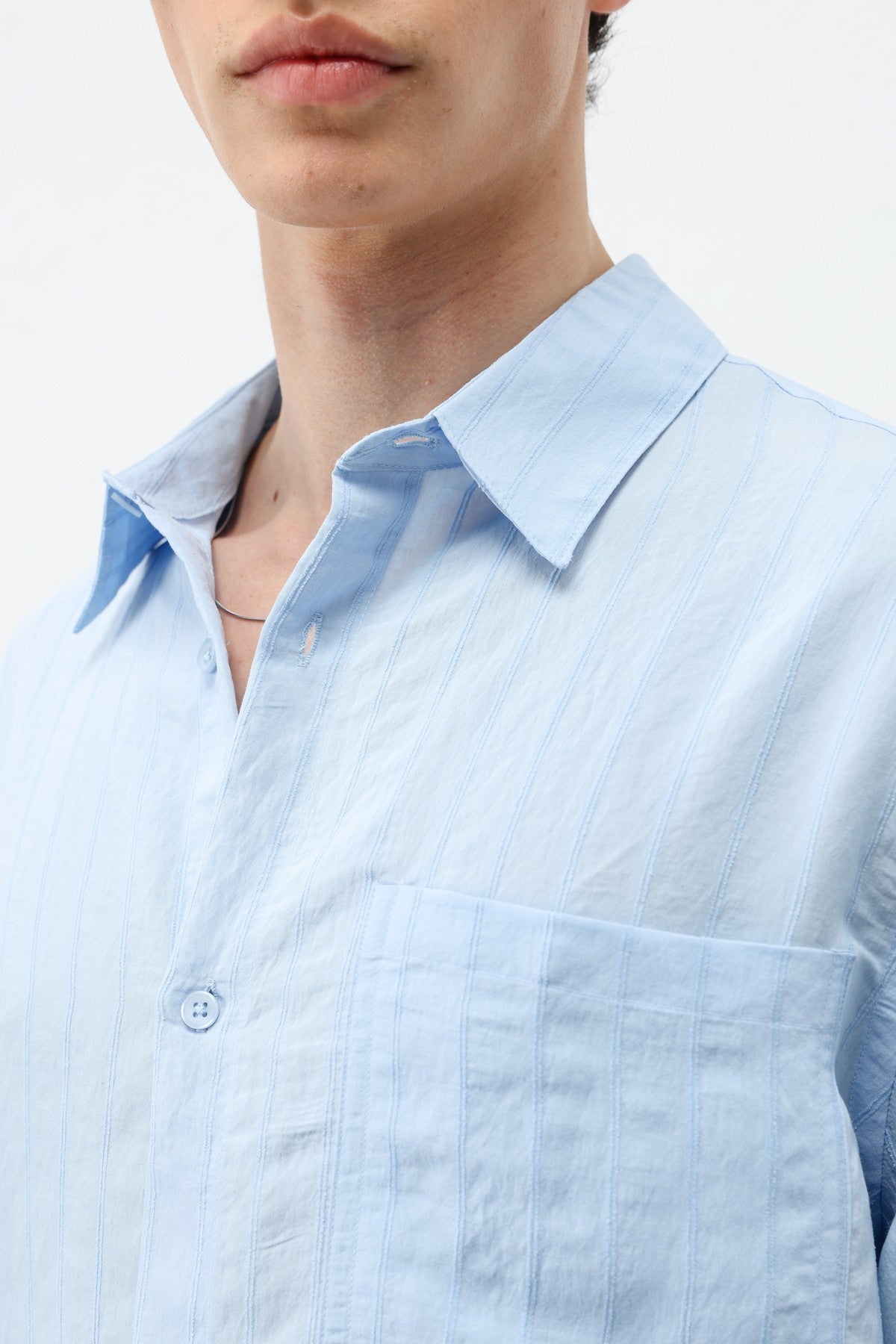 Oversized Striped Modal Shirt
