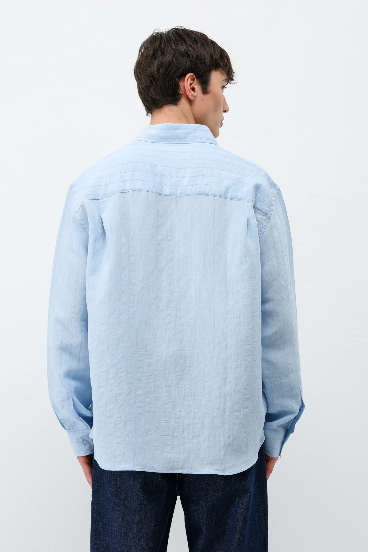 Oversized Striped Modal Shirt