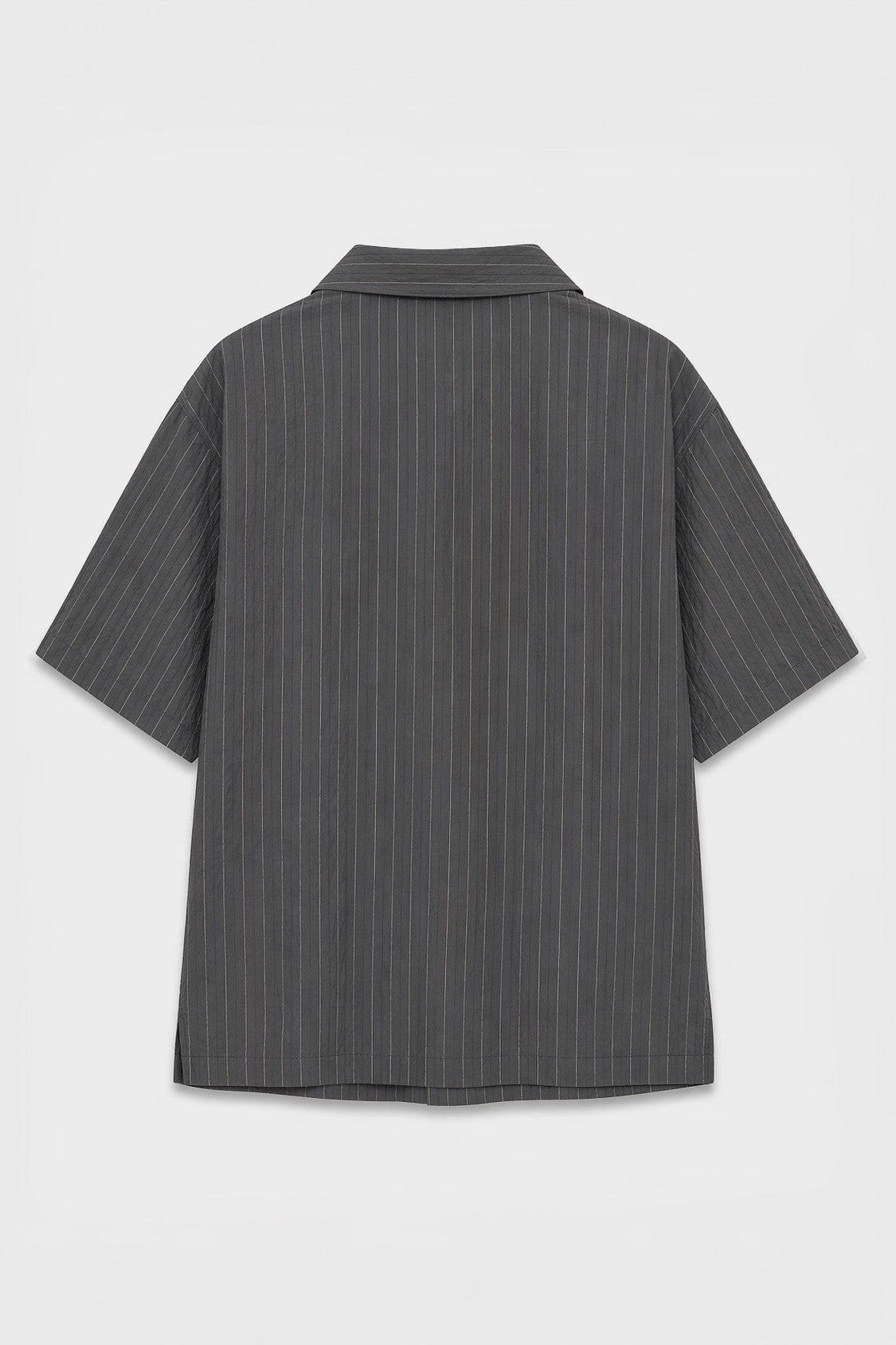 Lyocell-Blend Striped Linen Shirt with a Zipper
