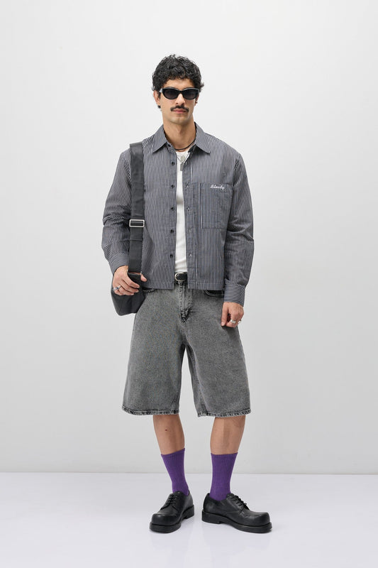 Long-Sleeved Boxyfit Shirt with Pockets