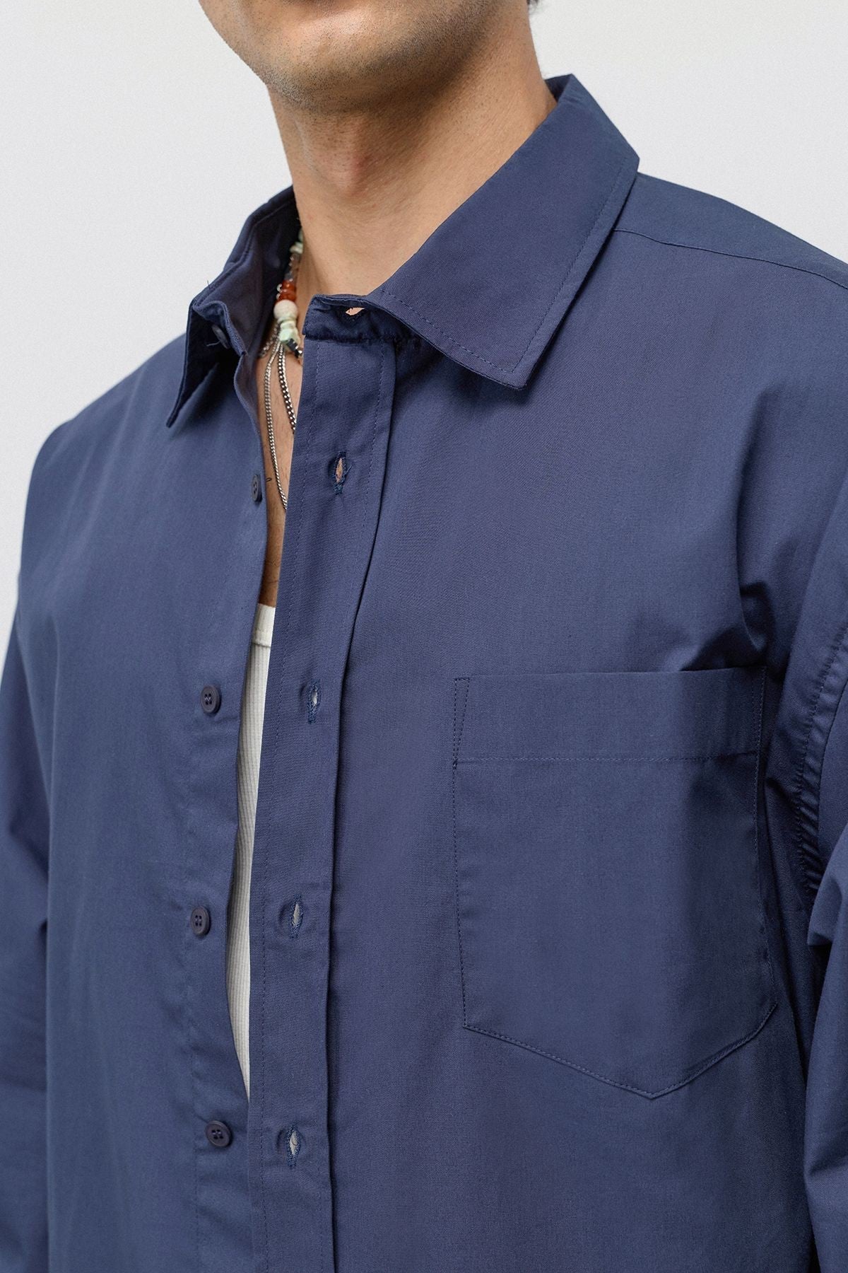 Linen Boxy Fit Crop Shirt