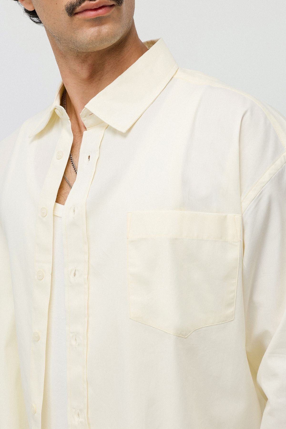 Linen Boxy Fit Crop Shirt