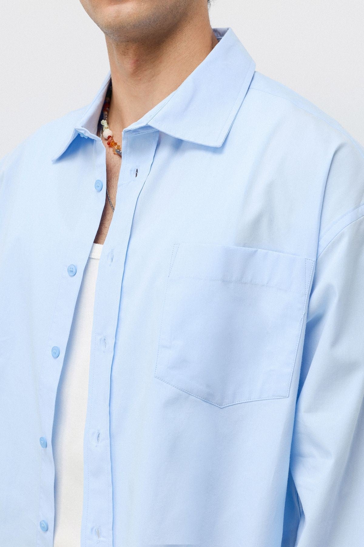 Linen Boxy Fit Crop Shirt