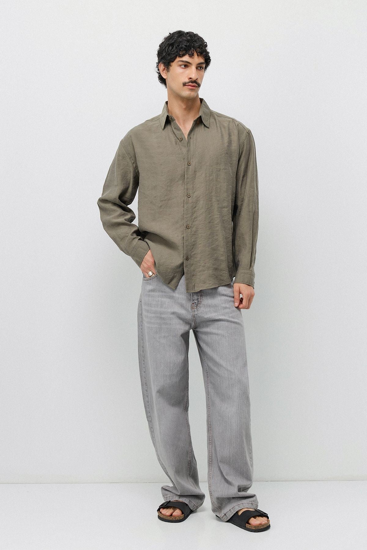 Flowy, Oversized Modal-Blend Shirt