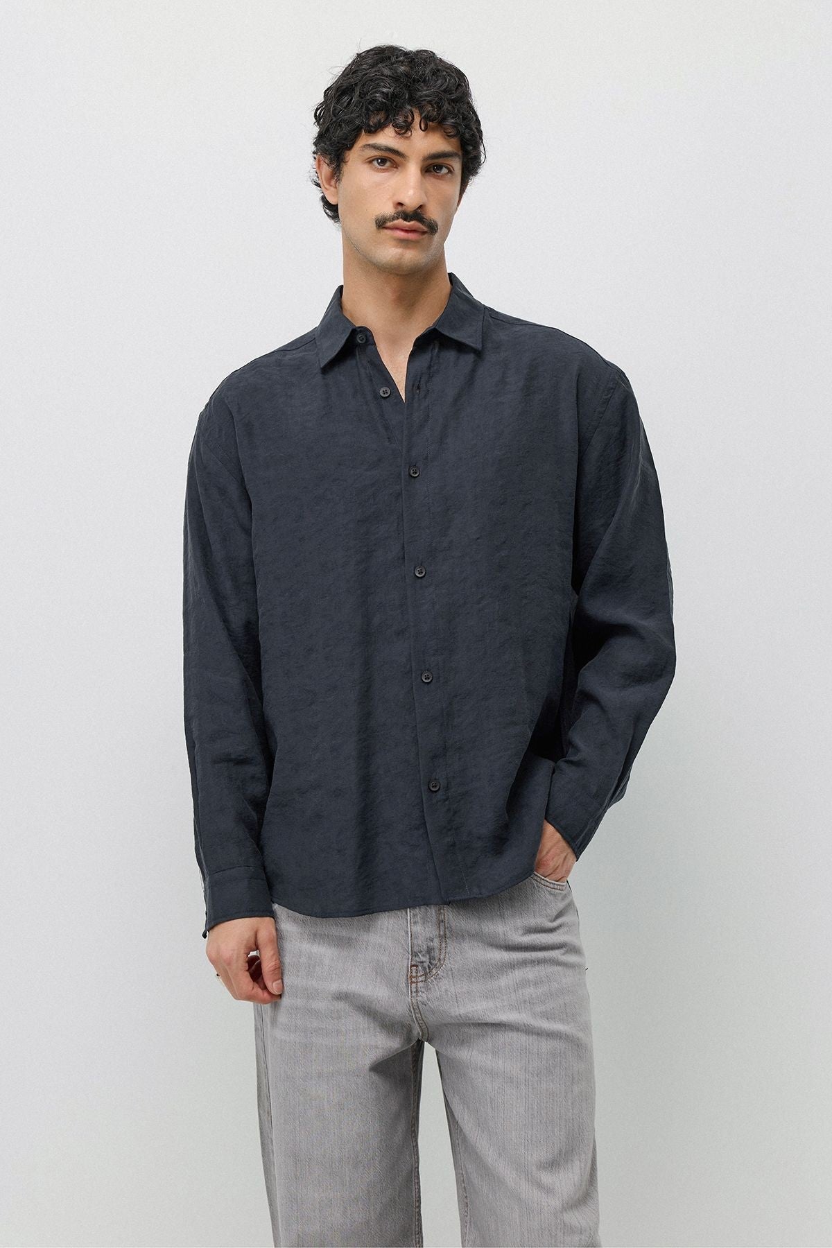 Flowy, Oversized Modal-Blend Shirt