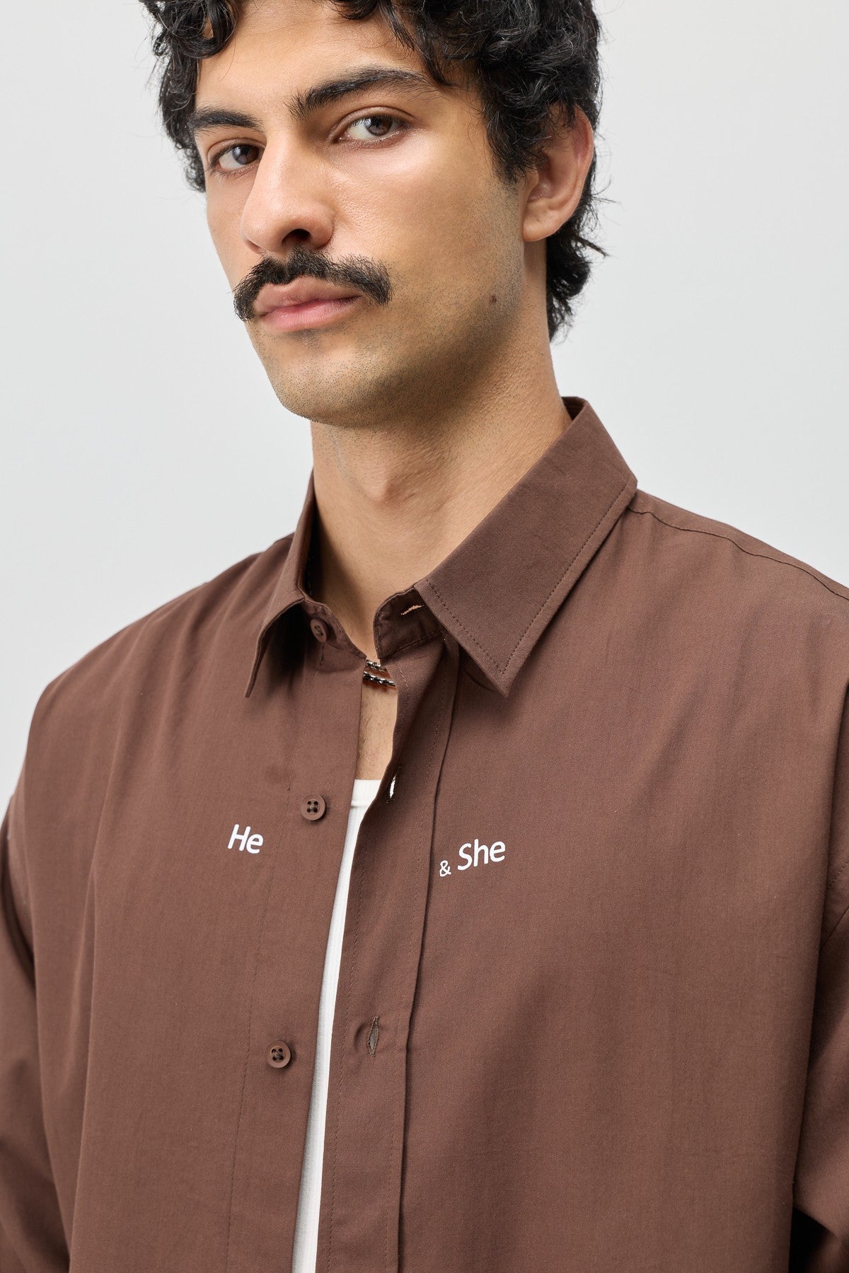 Long-Sleeved Boxy-Fit Shirt