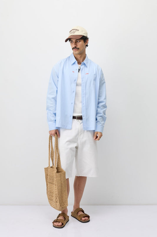 Long-Sleeved Boxy-Fit Shirt